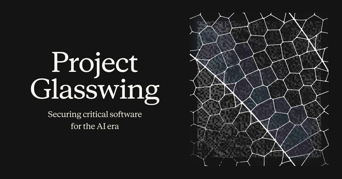 Anthropic Project Glasswing 官方项目页面，展示了由 12 家全球科技巨头组成的初始合作联盟