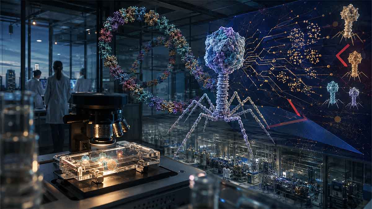 概念图：AI 驱动的合成噬菌体设计