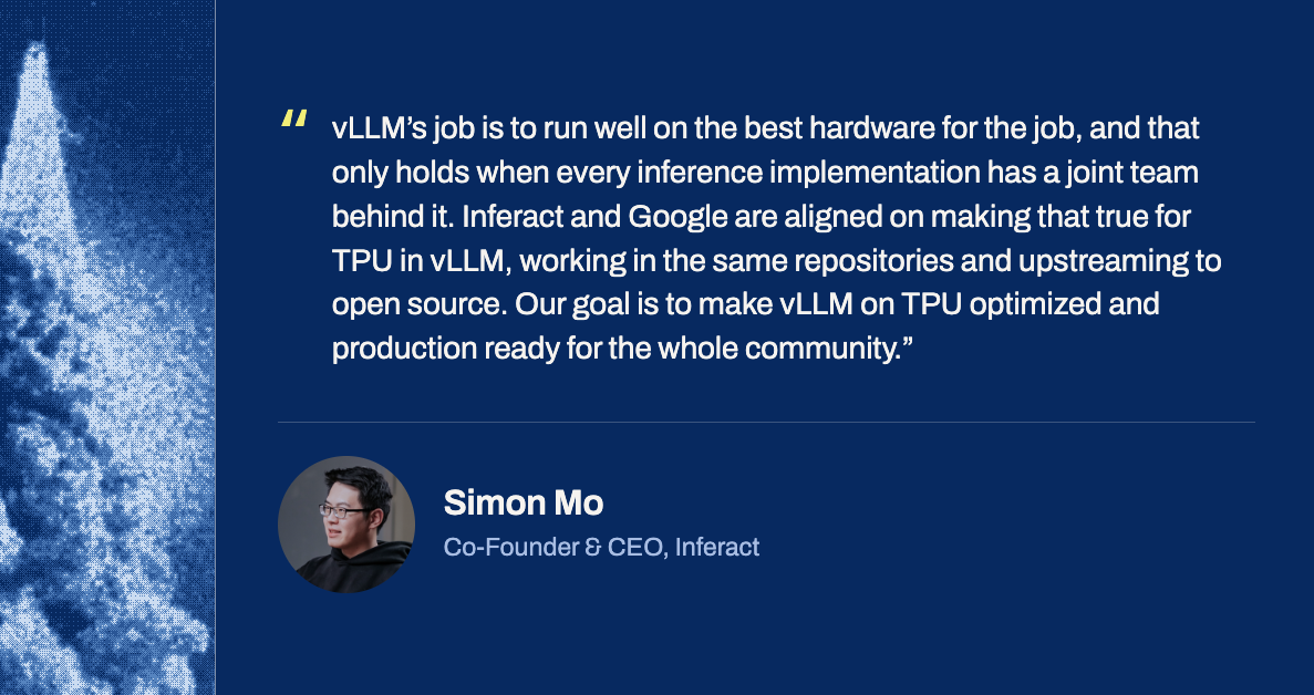 Inferact 联合创始人兼 CEO Simon Mo 的引语卡片