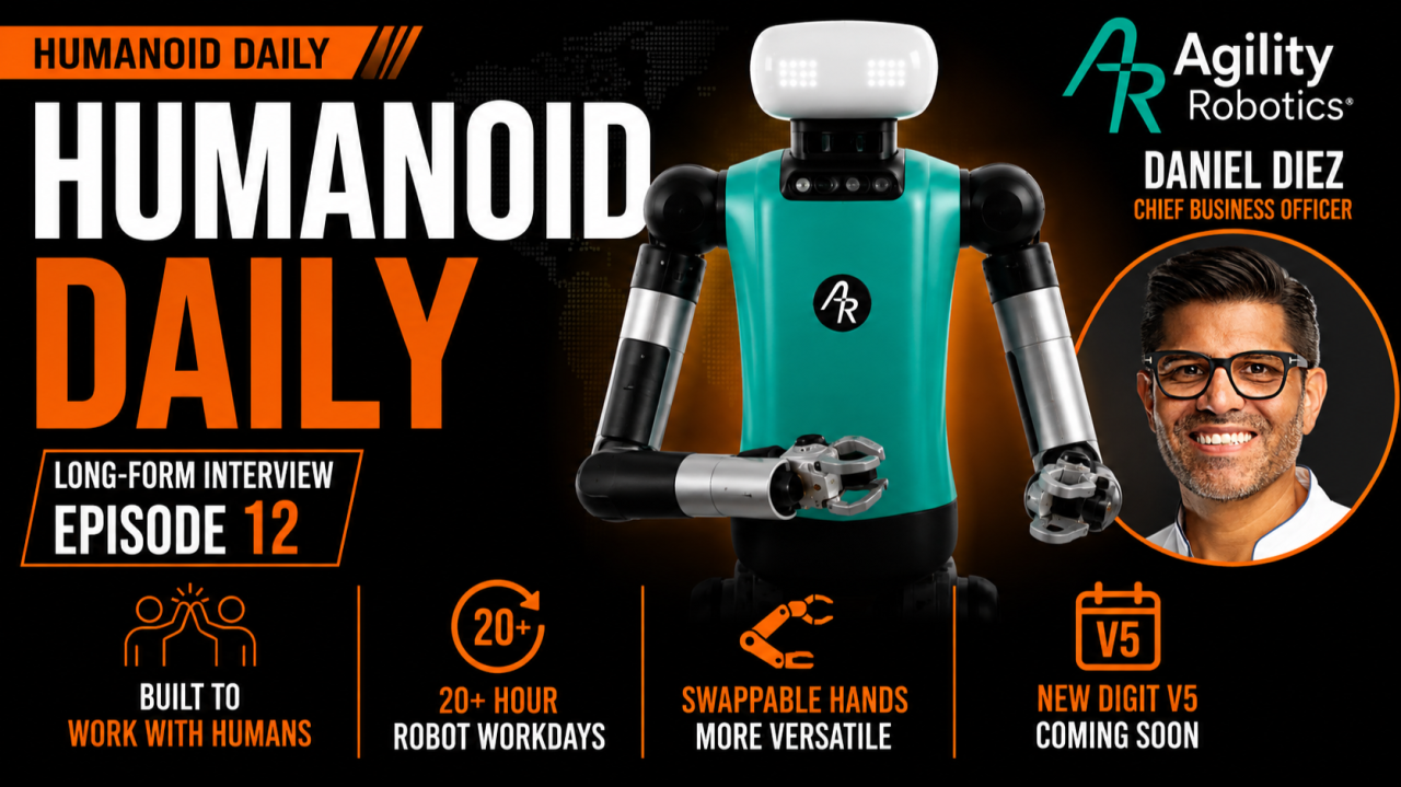 Digit v5 机器人渲染图与 Agility Robotics 首席商务官 Daniel Diez