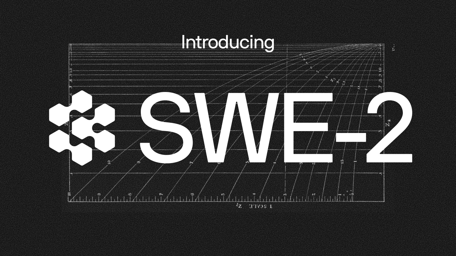 Cognition 训练博客的配图：黑底白色 Introducing SWE-2 字样与公司标识
