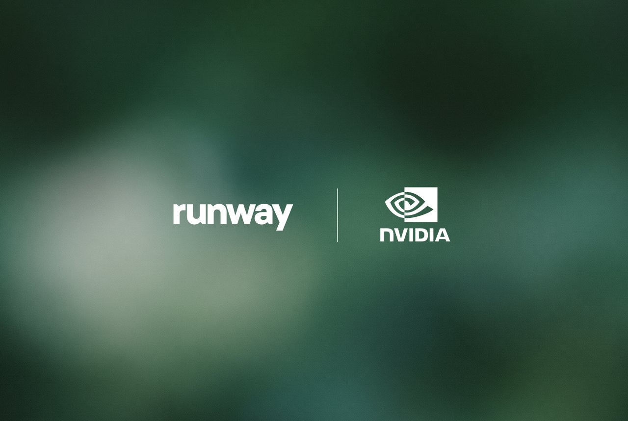 Runway 与 NVIDIA 标志并列的文章封面
