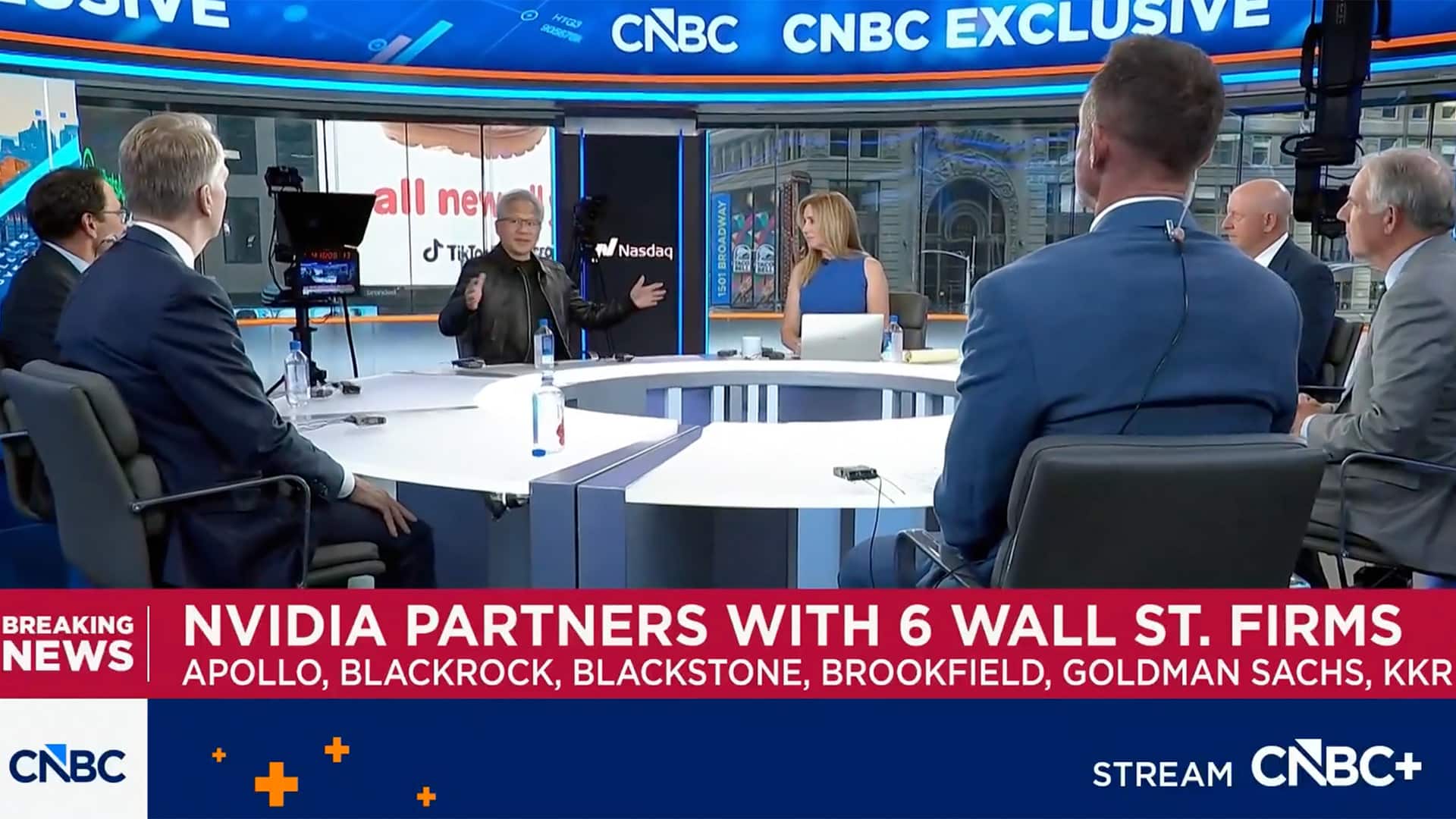 Jensen Huang 在 CNBC 节目中谈论 NVIDIA 与六大华尔街机构的 AI 算力融资合作