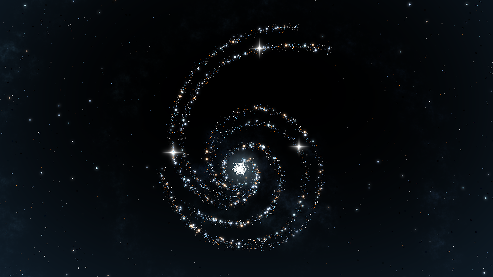 OpenAI 官网发布博客的 GPT-6 Astra 主视觉：深色星空背景上的螺旋星系艺术图