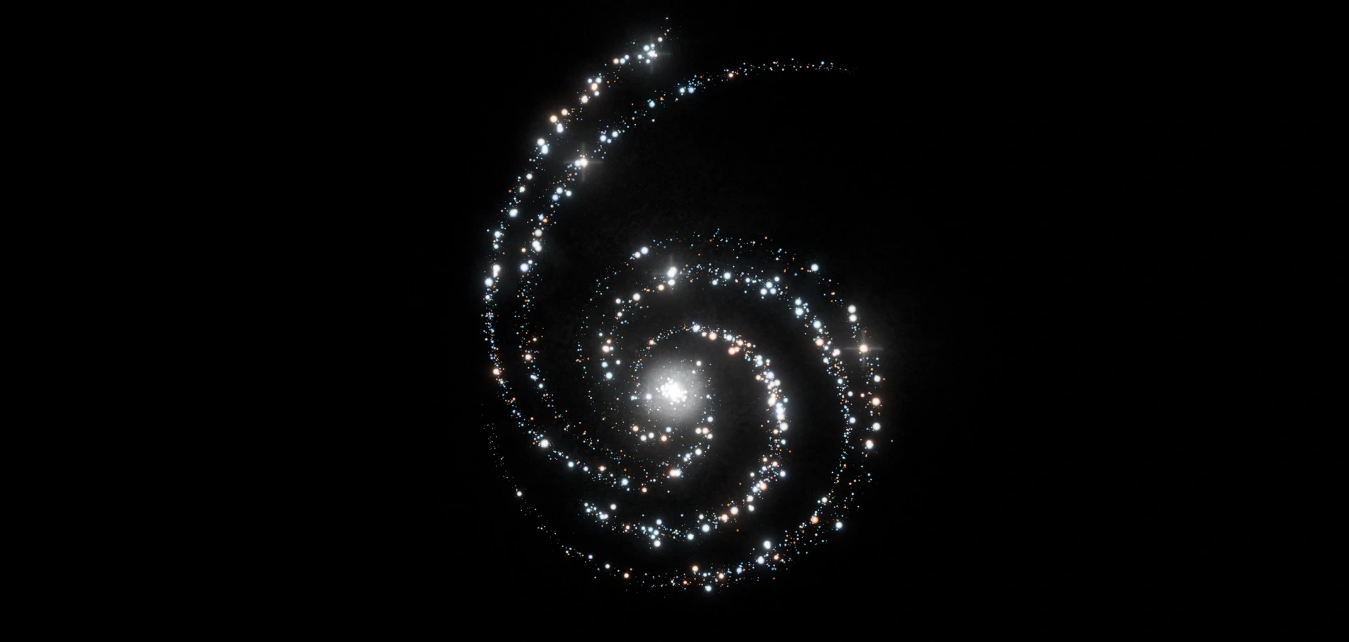 OpenAI GPT-6 Astra 发布页主视觉：黑色背景上，发光粒子组成一个向内卷曲的数字 6 螺旋。