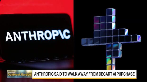 彭博电视画面字幕：Anthropic 被报道放弃收购 Decart AI