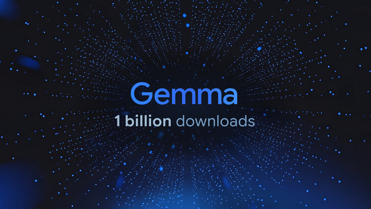 Gemma 官方博客庆祝累计下载量突破 10 亿的题图