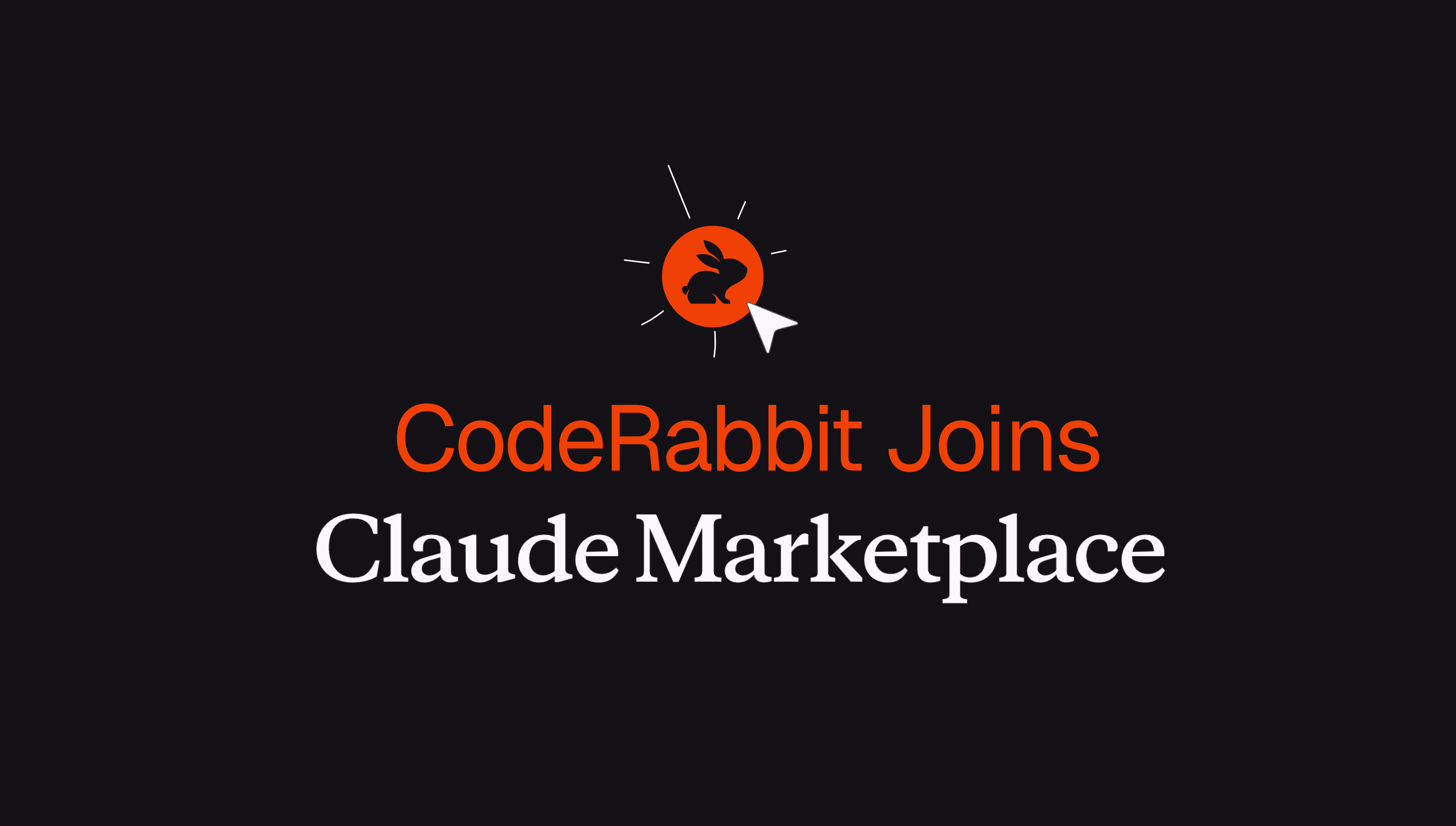 CodeRabbit 加入 Claude Marketplace 的公告横幅