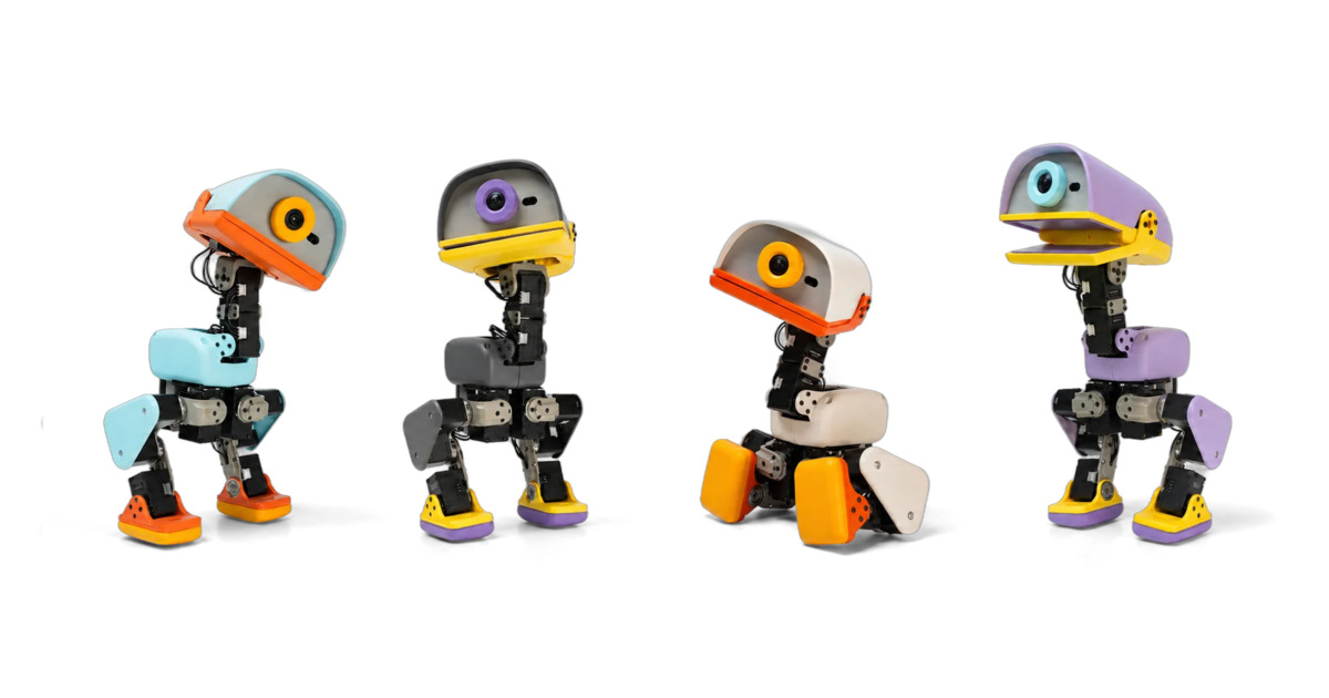 Microduck 的四款配色（图源：Pollen Robotics 官网产品页）