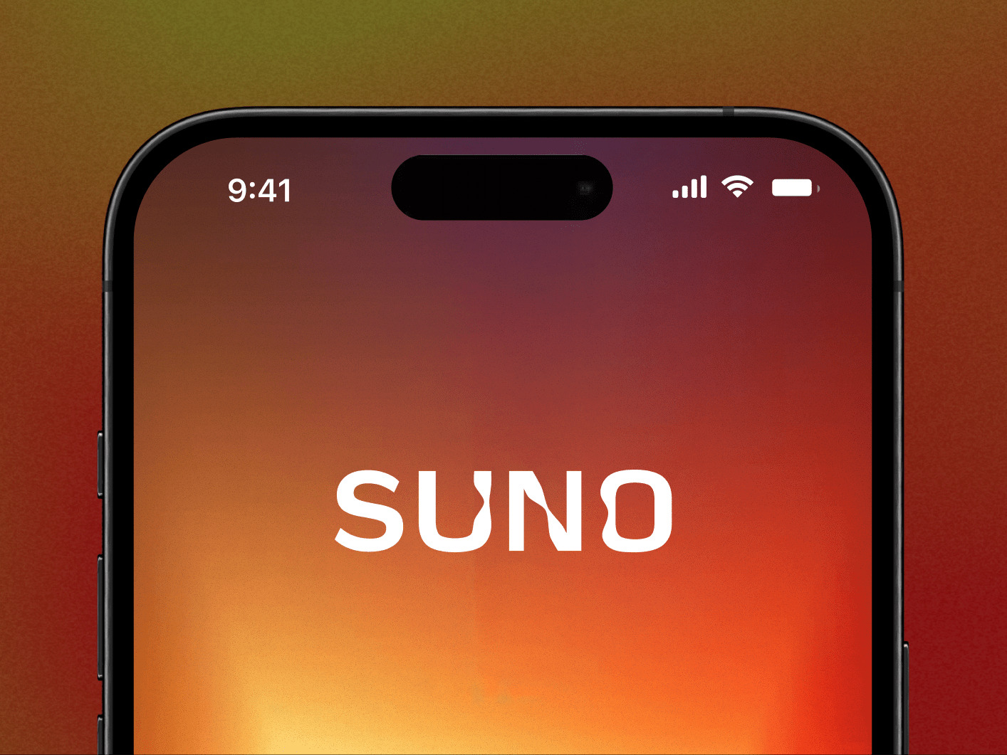 显示 Suno 标志的手机屏幕