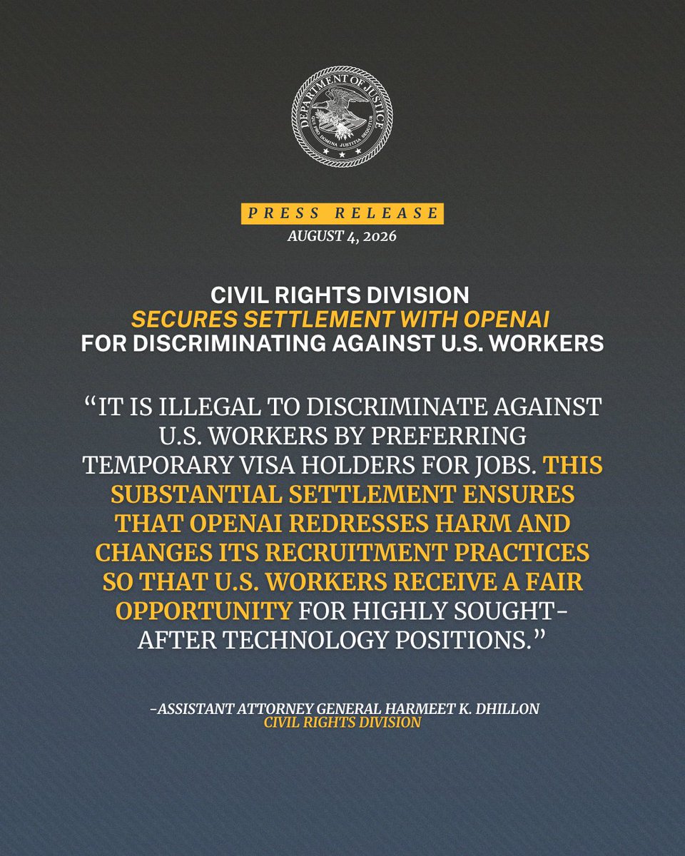 DOJ Civil Rights Division announcement