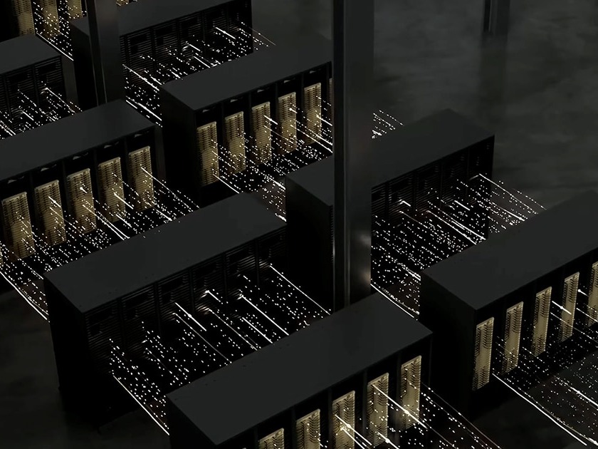 NVIDIA AI Tokenomics 白皮书封面图，抽象渲染的数据中心计算阵列