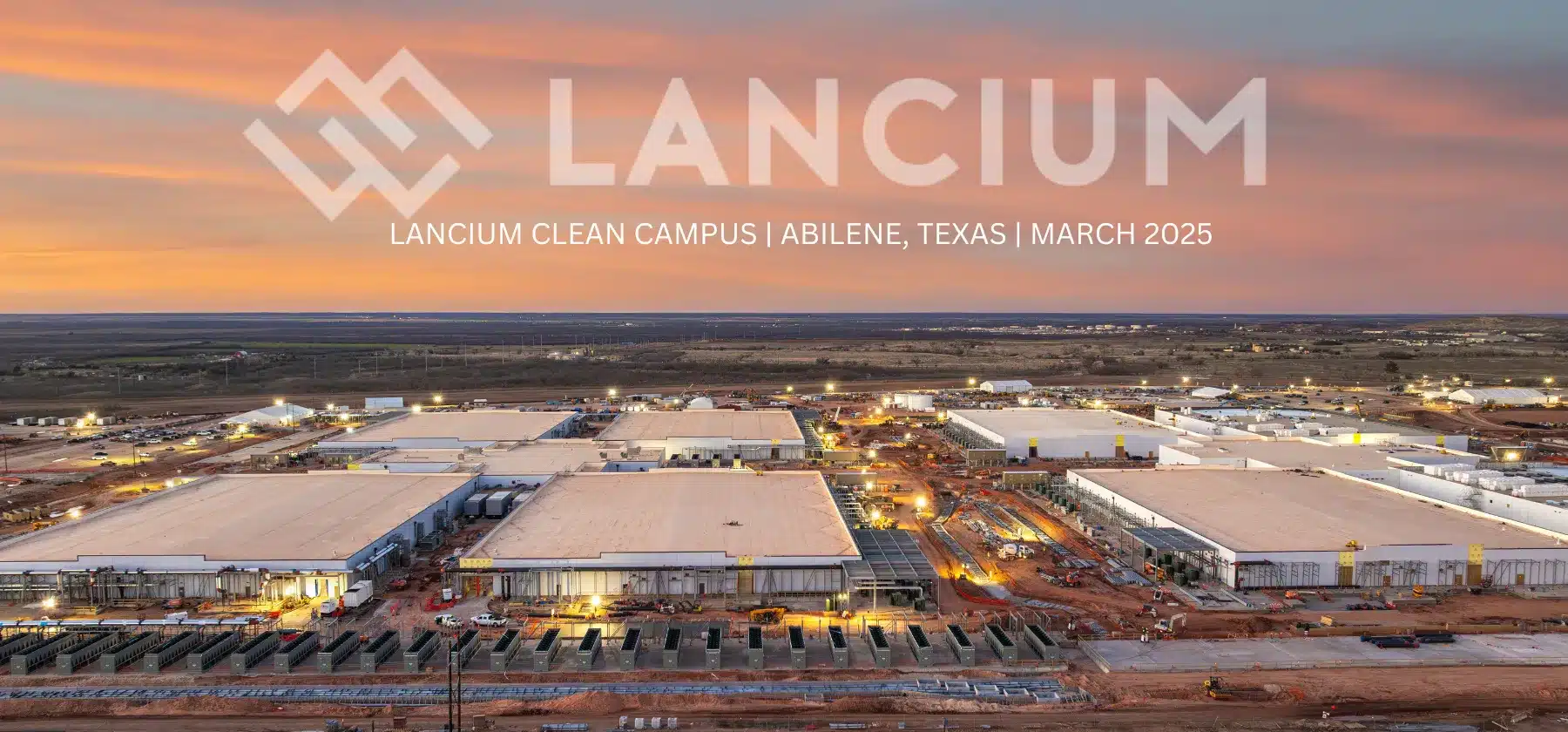 Lancium Clean Campus 航拍，Abilene, Texas，2025 年 3 月
