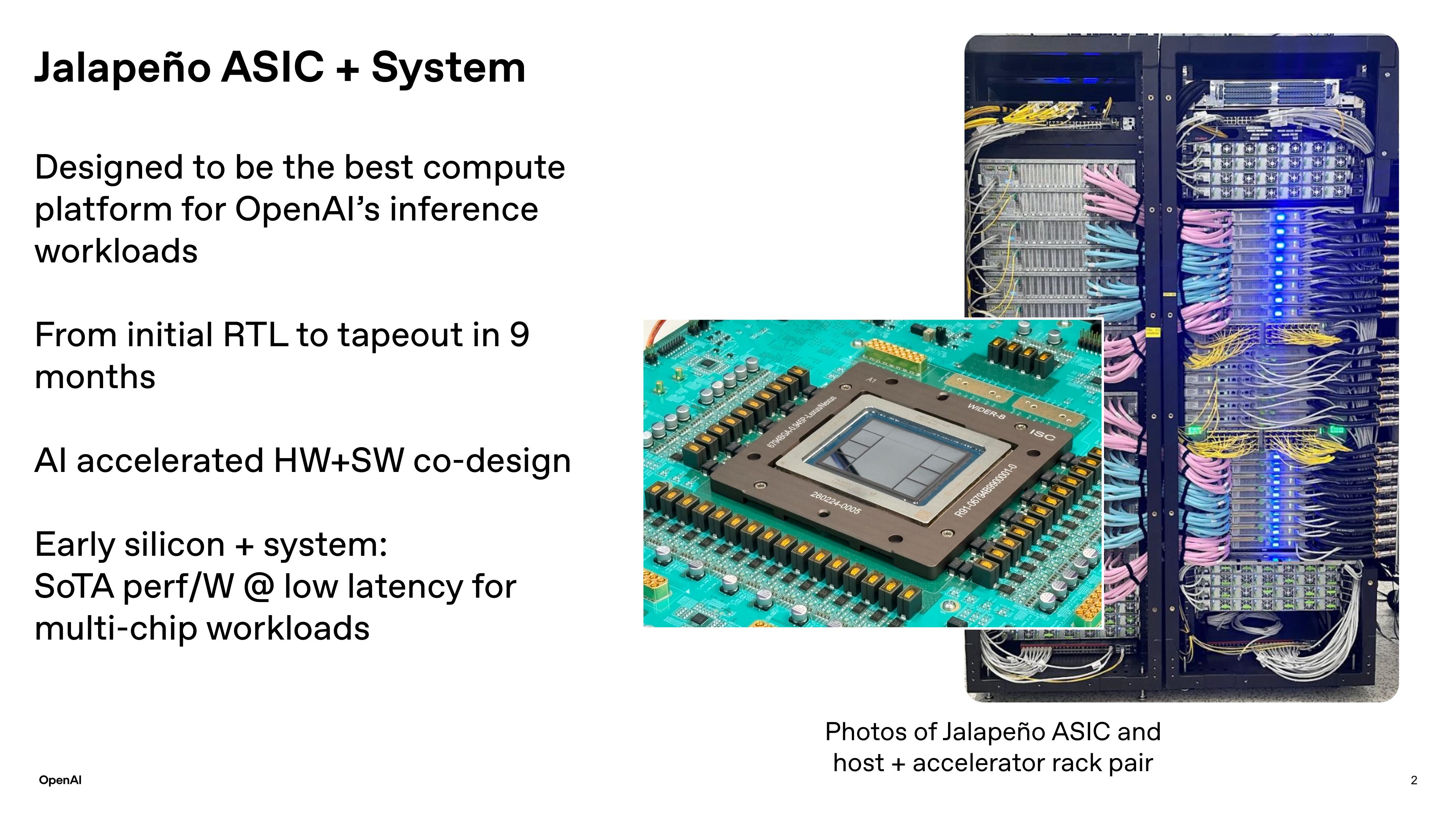 OpenAI Hot Chips 2026 演讲幻灯片：Jalapeño ASIC 与系统（图片来源：OpenAI）