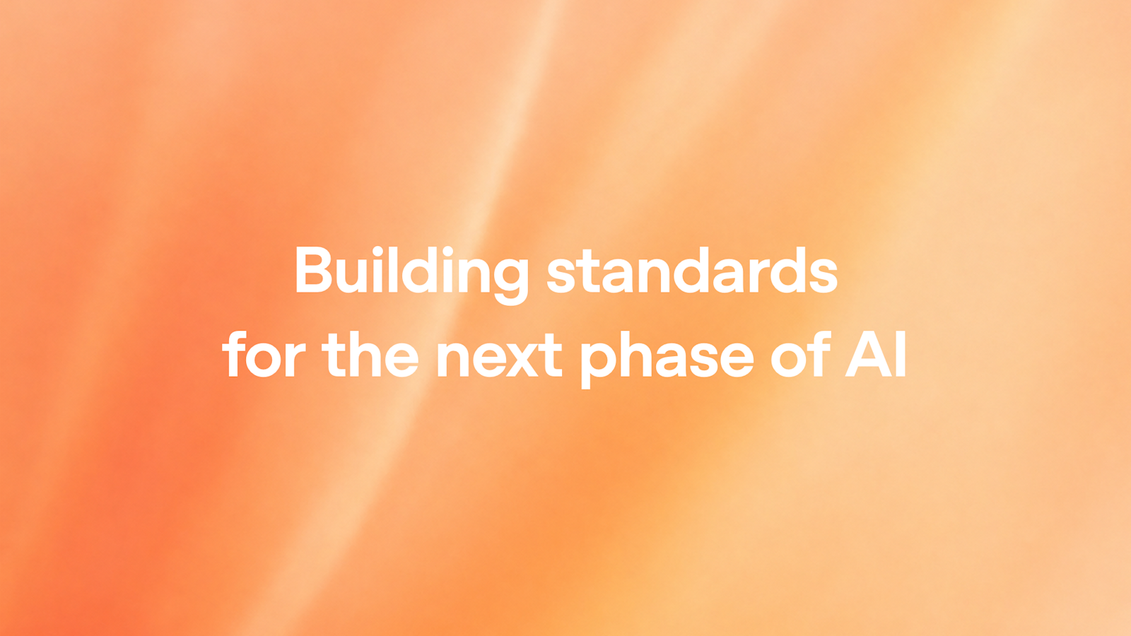 OpenAI 博文《Building standards for the next phase of AI》题图