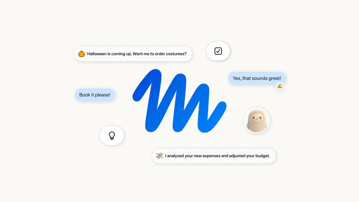 Meta 官方发布的 Muse 宣传图，中央为蓝色 Muse 标志，四周是 Muse 与用户交互的示例气泡