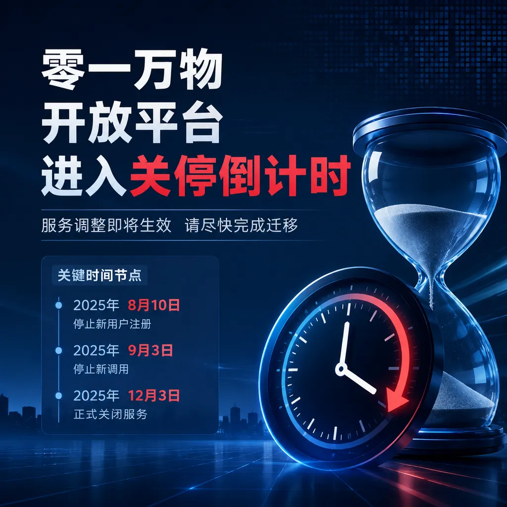 零一万物开放平台关停倒计时