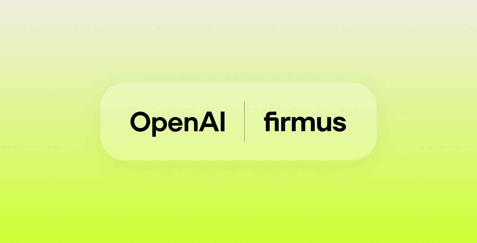 OpenAI 与 firmus 两家公司标识并列的合作公告配图